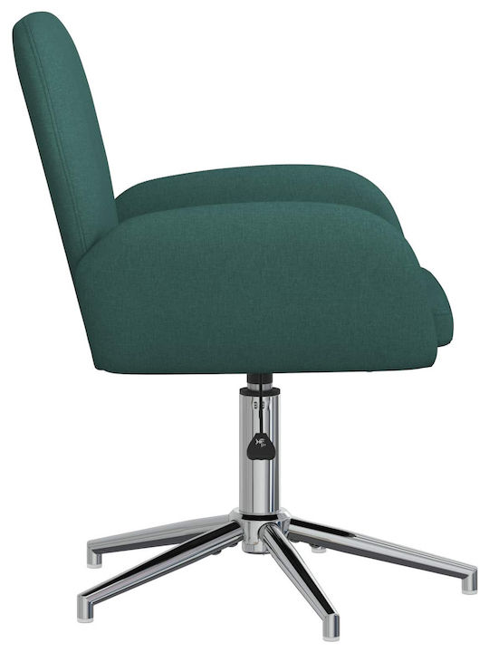Swivel Visitor Chair with Arms in Green Colour 54x58x90cm 2 Pieces