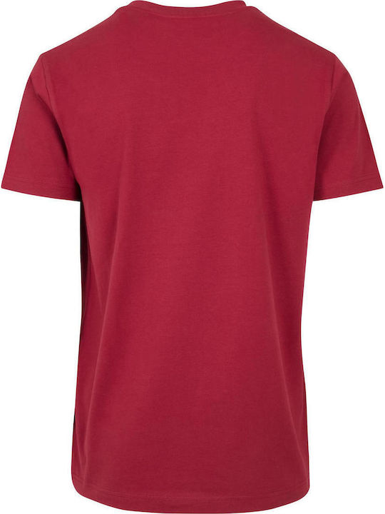 BYB Ανδρικό Διαφημιστικό T-shirt Κοντομάνικο Burgundy