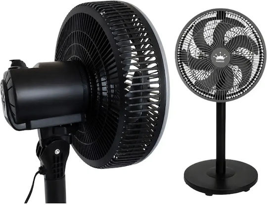 Verk Group 16047V Вентилатор Стоящ 75W Диаметър 34cm Черен