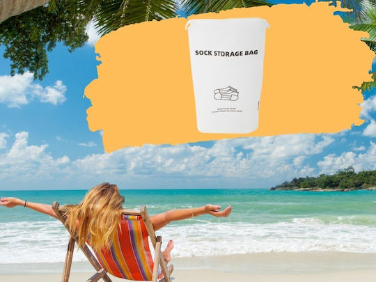 Verk Group Πλαστική Σακούλα Αποθήκευσης για Κάλτσες / Εσώρουχα 28x18cm