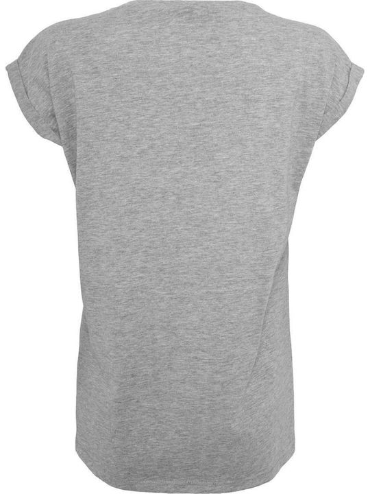 BYB Γυναικείο Διαφημιστικό T-shirt Κοντομάνικο Λευκό Heather Grey