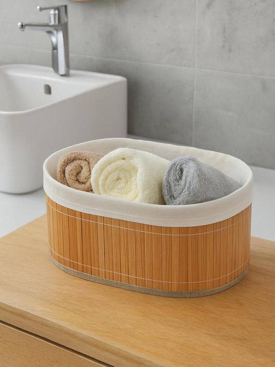 SteweHome Bamboo Beige Storage Basket 3 Pieces