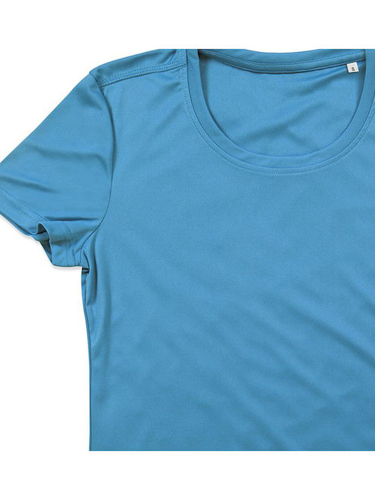 Stedman Damentäschers Werbebekleidung Kurzärmeliges Hawaii Blau T-Shirt