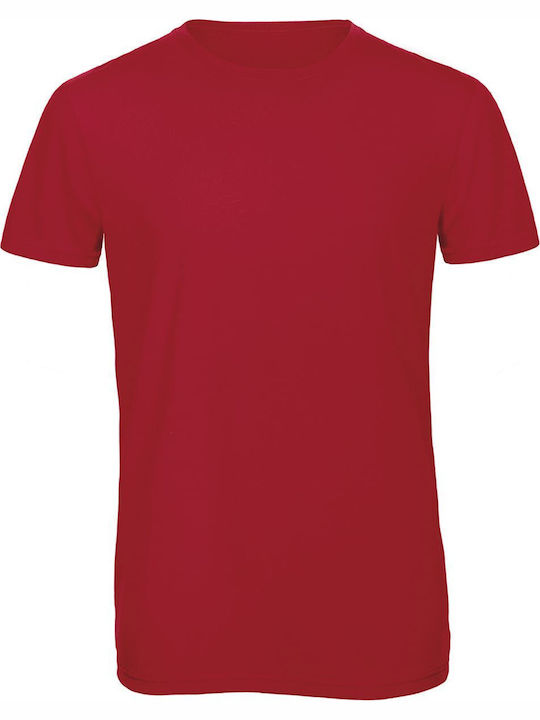 B&C Triblend Tricou Promoțional Pentru Bărbați Mâneca Scurtă Roșu B&C Triblend Tricou Promoțional Pentru Bărbați Mâneca Scurtă Roșu