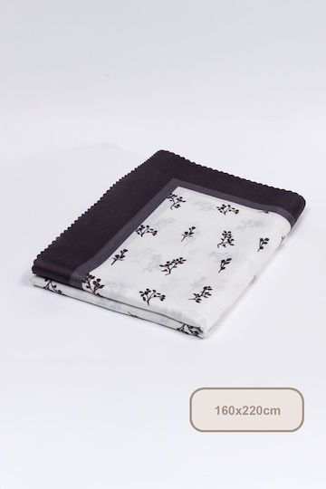 SteweHome Τραπεζομάντηλο Μαύρο 160x220εκ.