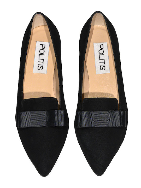 Leather Women's Moccasins In Black Colour