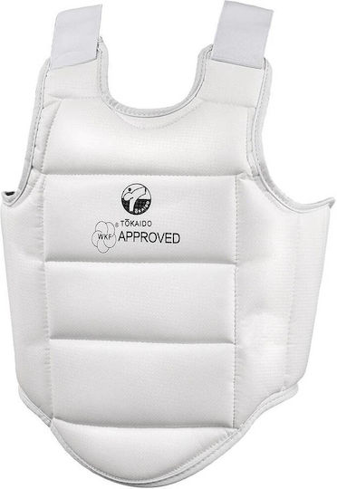External Karate Chest Protector Tokaido Youth League WKF Approved White
