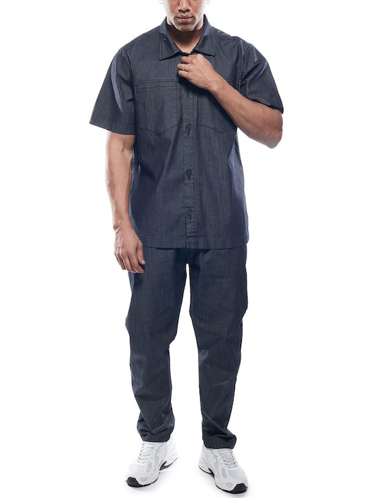 Overshirt Mânecă Lungă Albastră