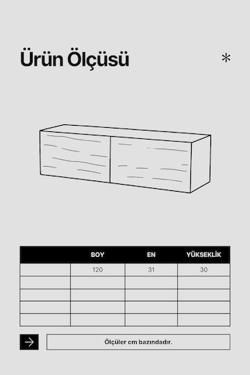 TV-Ständer Blau M120xP32xHöhe30cm