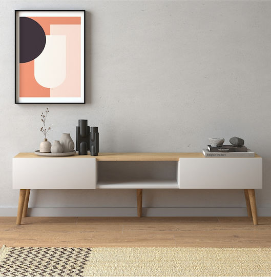 TV-Ständer Weiß M150xT32xH40cm