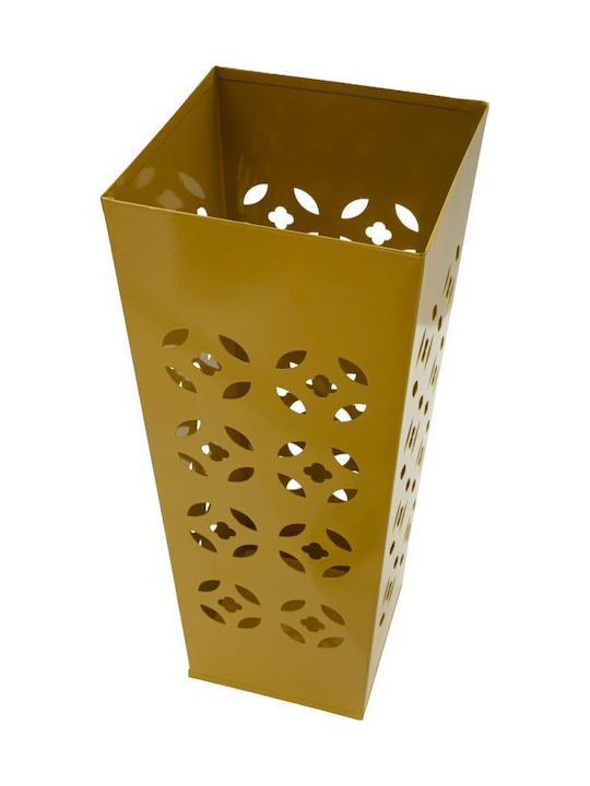 Mauro F Regenschirmständer Metallische Gelbe 20x20x48cm