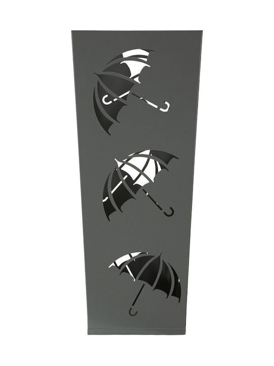 Mauro F Metallic Grey Umbrella Rack 19x19x48cm