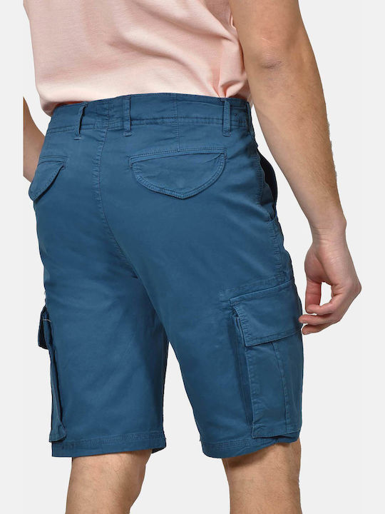 Pantaloni Scurți Bărbați Cargo Albastru Deschis