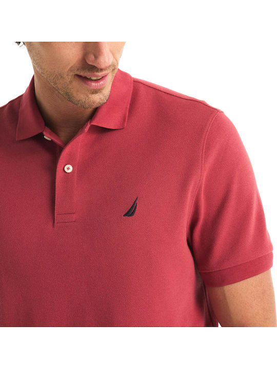 Polo Short Sleeve Burgundy Blouse