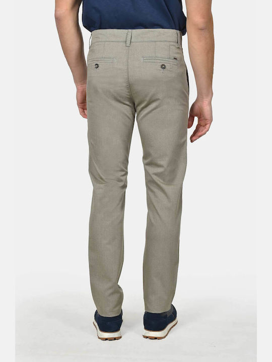 Men's Trousers Chinos Elastic Slim Fit Light Grey