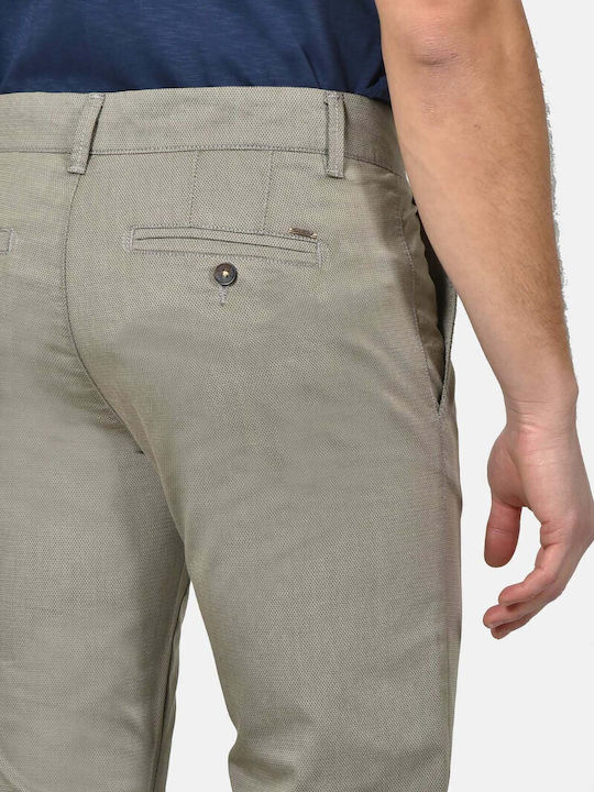 Men's Trousers Chinos Elastic Slim Fit Light Grey