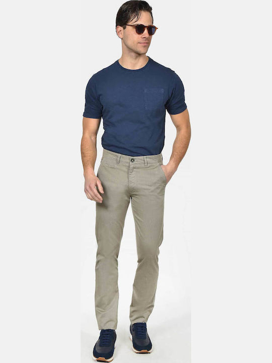 Men's Trousers Chinos Elastic Slim Fit Light Grey