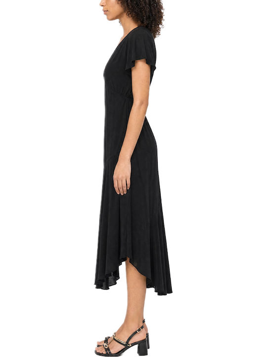 Summer Midi Evening Dress Black