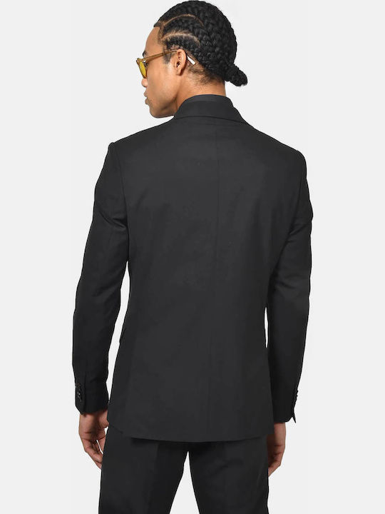 Winter Men's Suit with Regular Fit Black