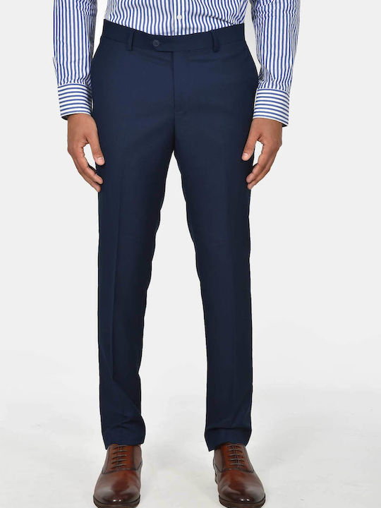 Costum Barbati Cu Vestă Cu Fit Slim Albastru Marin