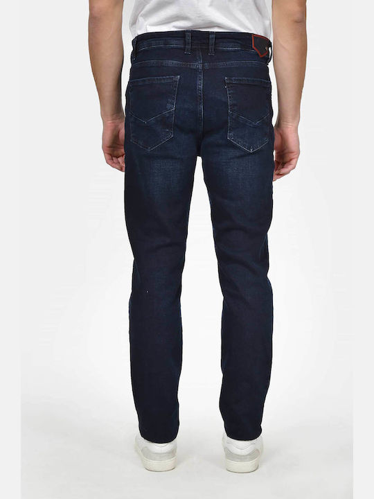 Herren Jeanshose Elastische mit Entspannter Anwendung Blau Schwarz