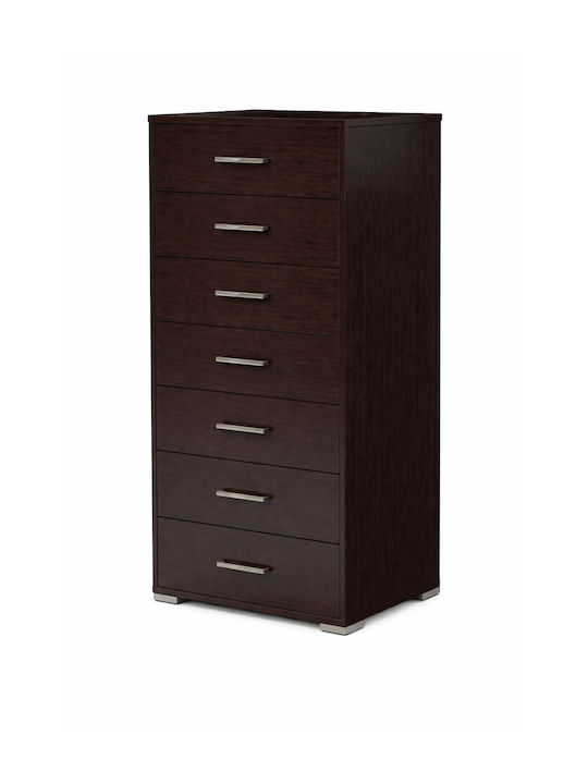 Comodă Dormitor Din Lemn Wenge 60x45x123cm