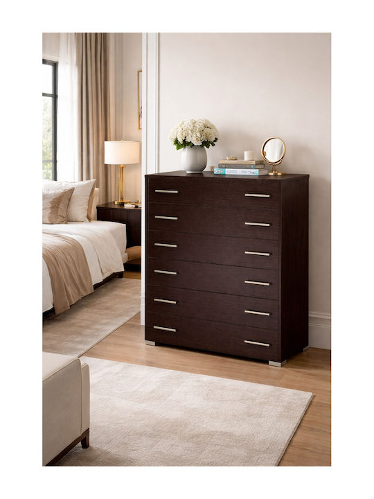 Comodă Dormitor Din Lemn Wenge 90x45x108cm