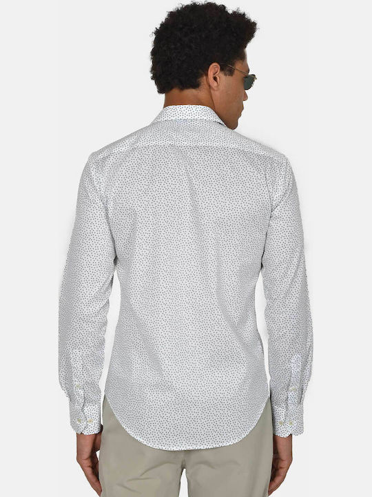Long Sleeve Shirt in Regular Fit Floral Oil Green
