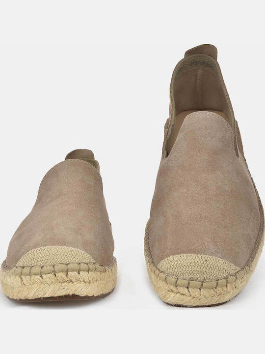 Leder Herren Espadrilles in Beigem Farbton