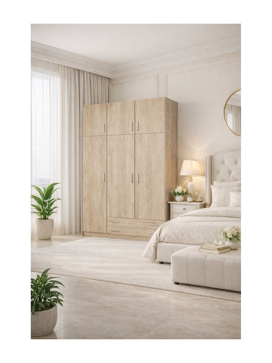 Dulap cu trei uși Stejar 150x60x240cm