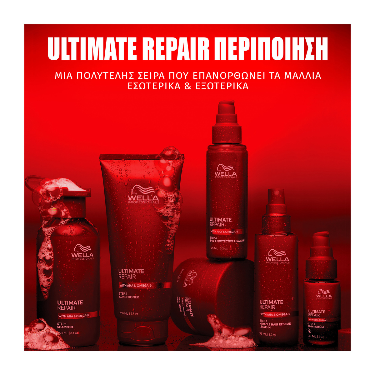 Wella Ultimate Repair Σαμπουάν Αναδόμησης/Θρέψης για Ταλαιπωρημένα Μαλλιά 250ml