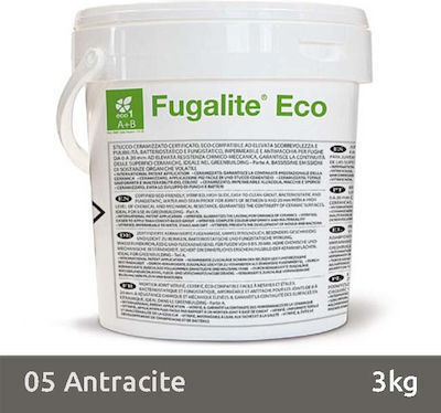 Kerakoll Fugalite Eco 0-10mm Tile Joint Filler Epoxy / Water / 2 Components / Flexible 05 Anthracite 3kg
