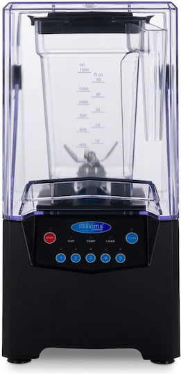 Maxima Holland Kitchen Master Ultimate Blender Comercial Profesional 0,8kW Negru cu Memorie Internă Cana 1,5lt 22x22x44,5cm