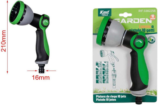 Kmt Wasserpistole Gartenschlauchdüsen 10 Funktionen Sprühfunktion 18×1.6 Cm Pistol Garten