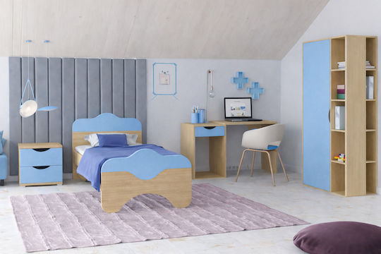 Kids Desk from Melamine Light Blue 130x55x80cm