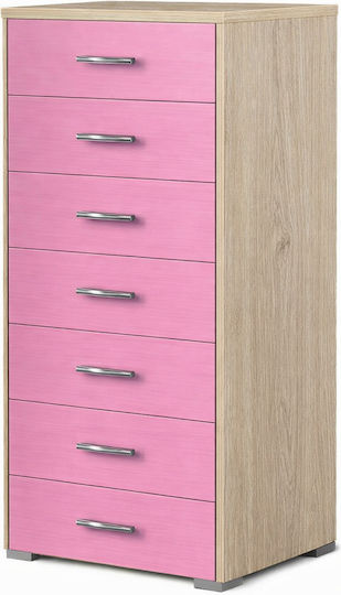Kinderkommode Rosa 60x45x123cm