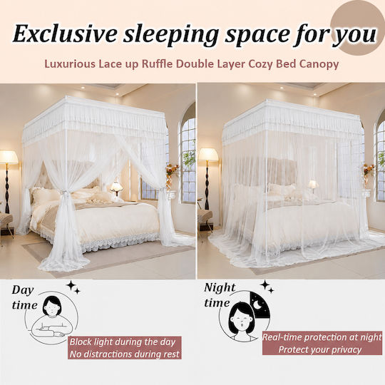 Galifas Cradle Mosquito Net Made of White Tulle 180x200cm