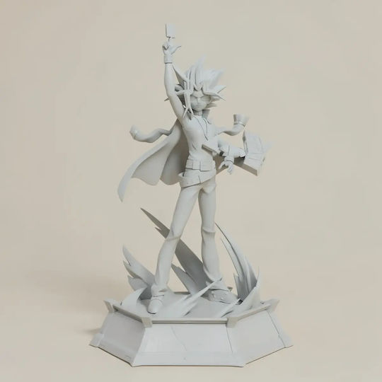 Небоядисана 3D Фигура Yugi Карта Yu Gi Oh Готова За Боядисване DIY Подарък Цветове 20 См 1:8