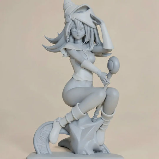 Небоядисана 3D Фигура Dark Magician Girl NSFW V2 Готова За Боядисване DIY Подарък Цветове 20 см 1:8