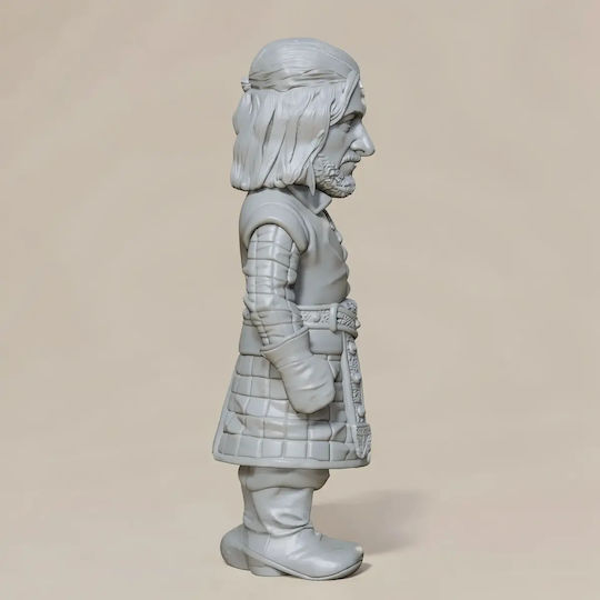Unpainted 3D Figure Game Thrones Eddard Stark Chibi 3D Printing Figurine Painting DIY Gift Colors 20 Cm 1:8