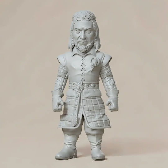 Unpainted 3D Figure Game Thrones Eddard Stark Chibi 3D Printing Figurine Painting DIY Gift Colors 20 Cm 1:8