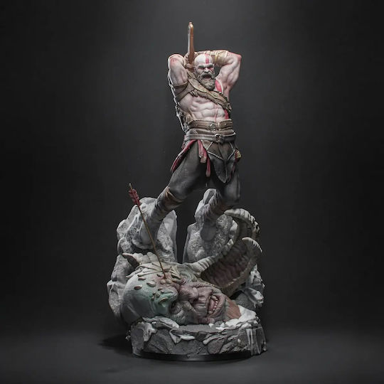 Άβαφη 3d Φιγούρα Kratos His Axe God War Βάψιμο Diy Δώρο Χρώματα 15,2 Cm 1:12