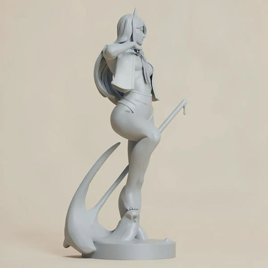 Unpainted 3D Figure Power Red Pansu Sexy Digital Sculpture Chainsaw Man Painting DIY Gift Colors 15.2 Cm 1:12