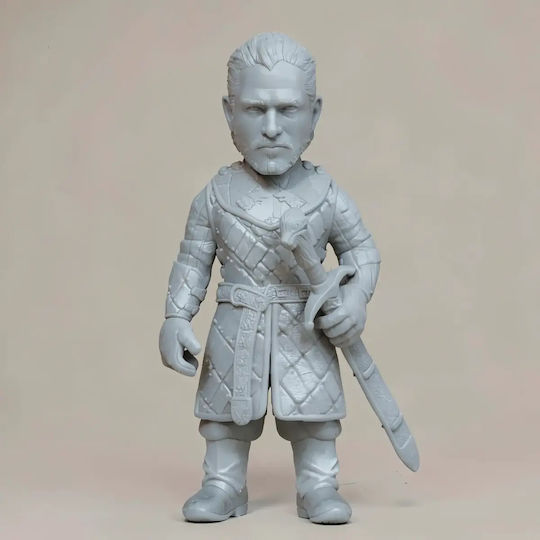 Unpainted 3D Figure Game Thrones Jon Snow Chibi 3D Printing Figurine Painting DIY Gift Colors 15.2 Cm 1:12