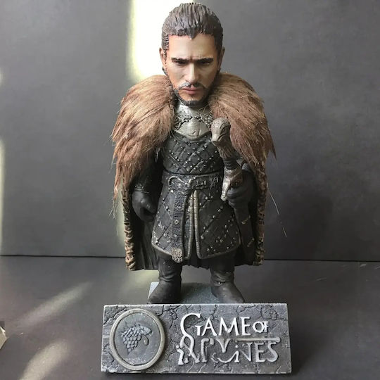 Unpainted 3D Figure Game Thrones Jon Snow Chibi 3D Printing Figurine Painting DIY Gift Colors 15.2 Cm 1:12