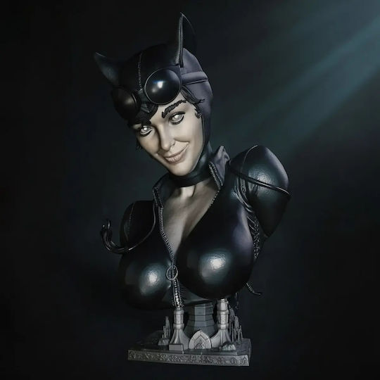 Άβαφη 3d Φιγούρα Catwoman Night Bust Digital Sculpture Βάψιμο Diy Δώρο Χρώματα 20 Cm 1:8
