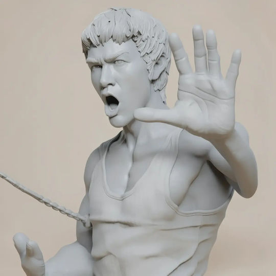 Άβαφη 3d Φιγούρα Bruce Lee Portrait Bust 294mm Βάψιμο Diy Δώρο Χρώματα 15,2 Cm 1:12