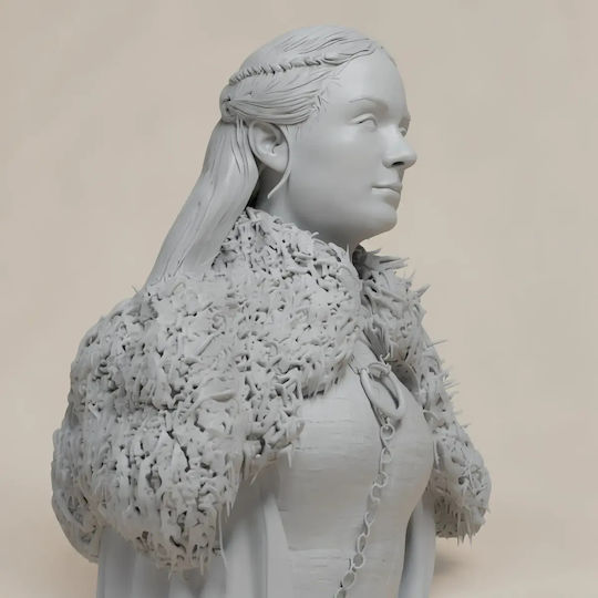 Unpainted 3D Figure Sophie Turner Sansa Stark Game Thrones Ready To Paint DIY Gift Colors 15.2 Cm 1:12