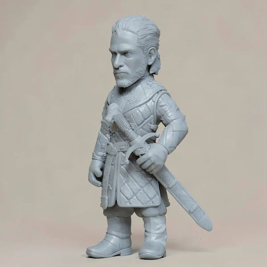 Unpainted 3D Figure Game Thrones Jon Snow Chibi 3D Printing Figurine Painting DIY Gift Colors 20 Cm 1:8