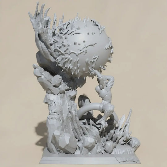 Unpainted 3D Figure Frieza Death Ball From Dragon Ball Painting Diy Gift Colors 15.2 Cm 1:12